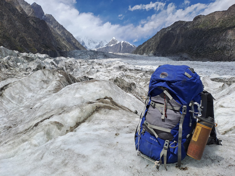 Passu Glacier trek backpack